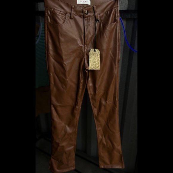 Vibrant Vegan Luxe Side Slit Bootcut Pants - Picture 2 of 2